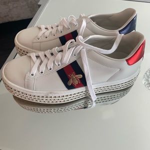 Gucci rhinestone platform sneakers